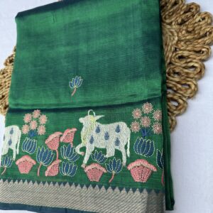 Mangalagiri Silk Cotton with Embroidery